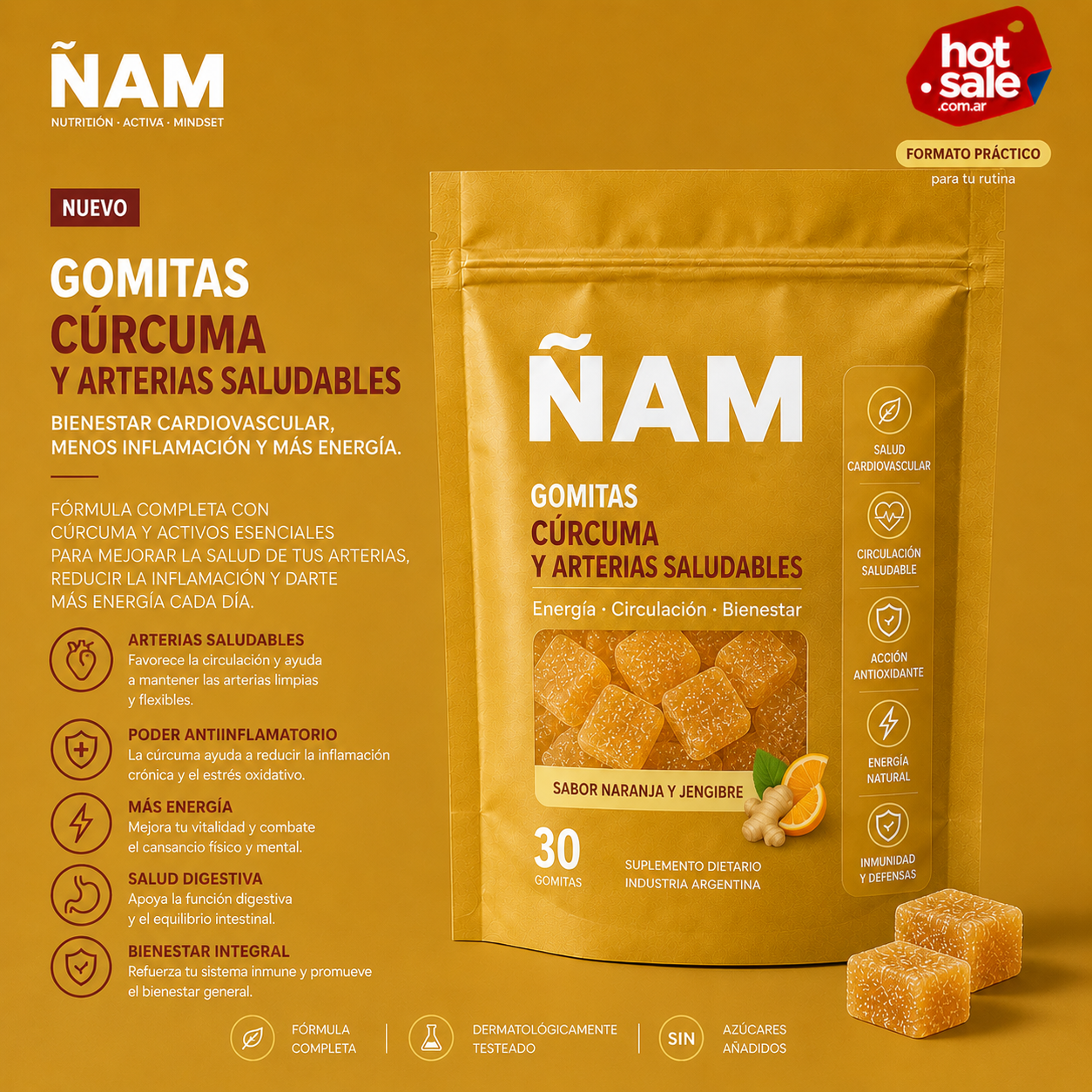 Gomitas de C&uacute;rcuma &Ntilde;AM